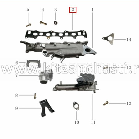 Прокладка впускного коллектора JAC T6 1008011FD020